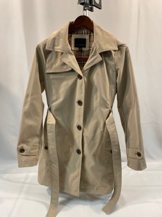Weatherproof Jackets & Blazers - Ladies Weatherproof Trench coat with Plaid lining